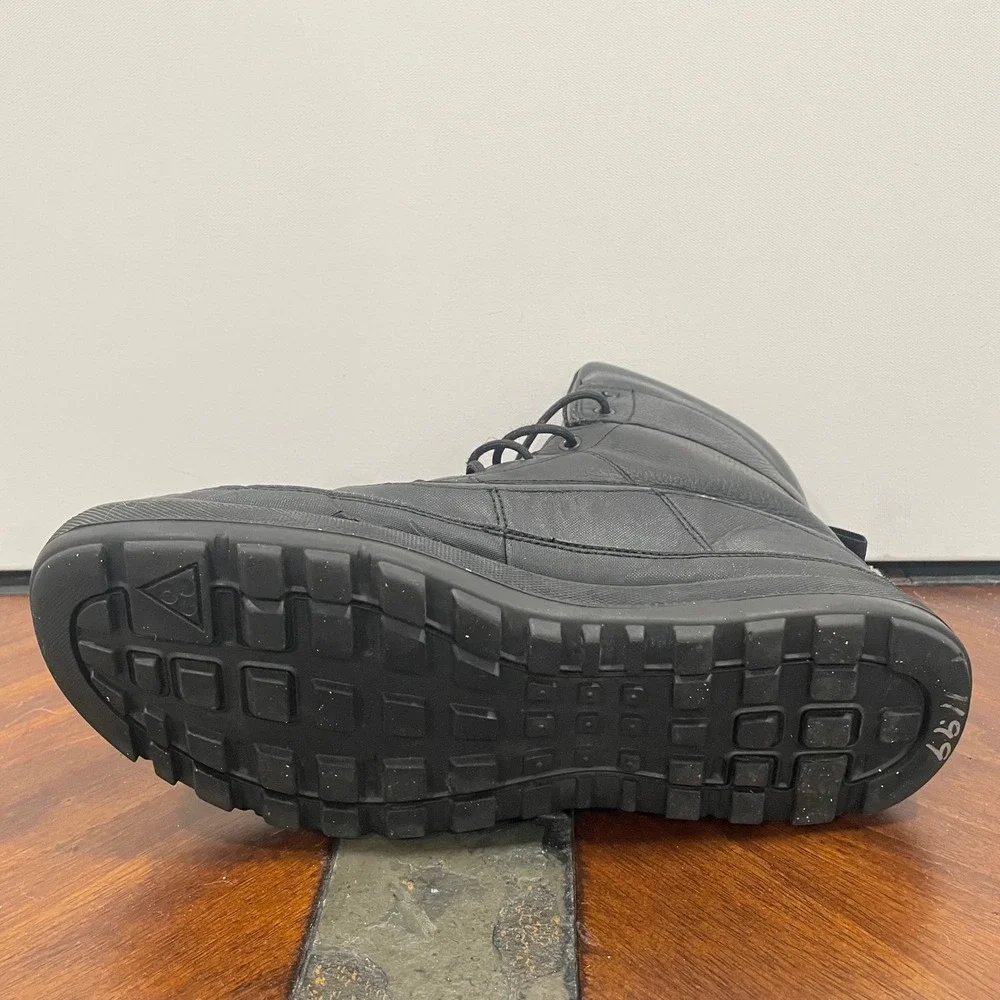Nike Woodside II ACG Duck Boots Black Leather Mens 10.5 525393-090 Repair Needed